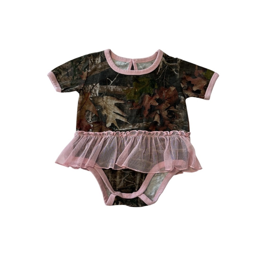 Bass Pro Shops Tutu Camo Short-Sleeve Bodysuit for Babies